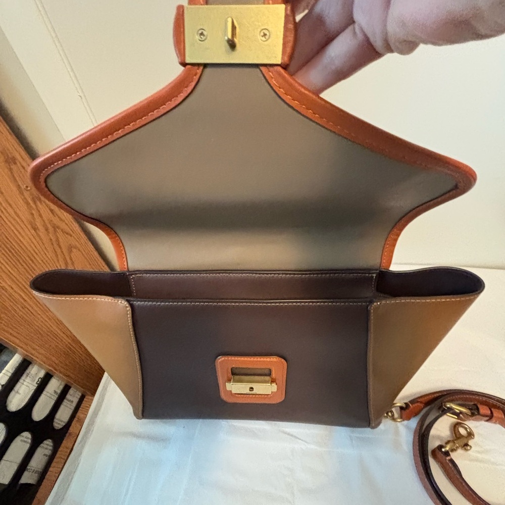 Coach 1941 Color Block Courier Carry all Leather Satchel crossbody - Picture 13 of 16